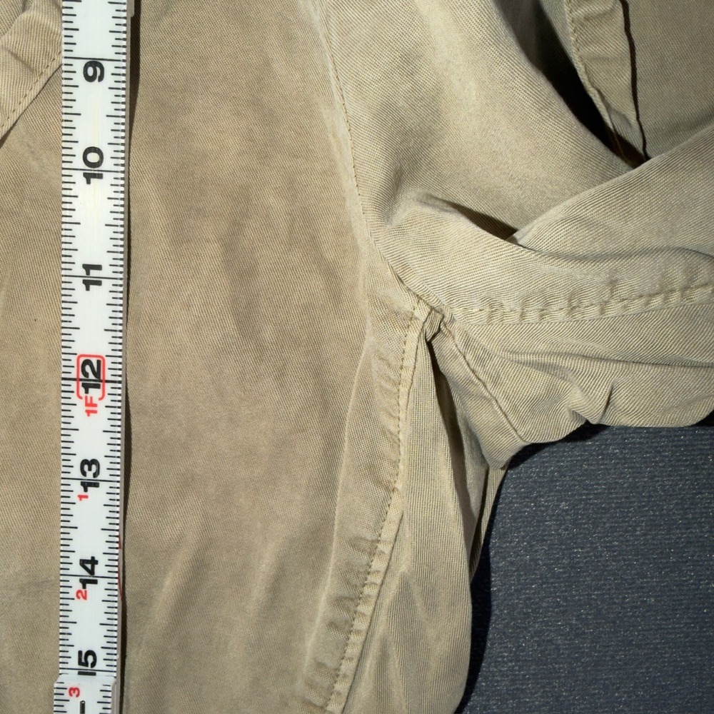 Aerie Women Tan Khaki Cargo Jogger Pants Size S 100% Lyocell Elastic Waist Cuff - Picture 6 of 12